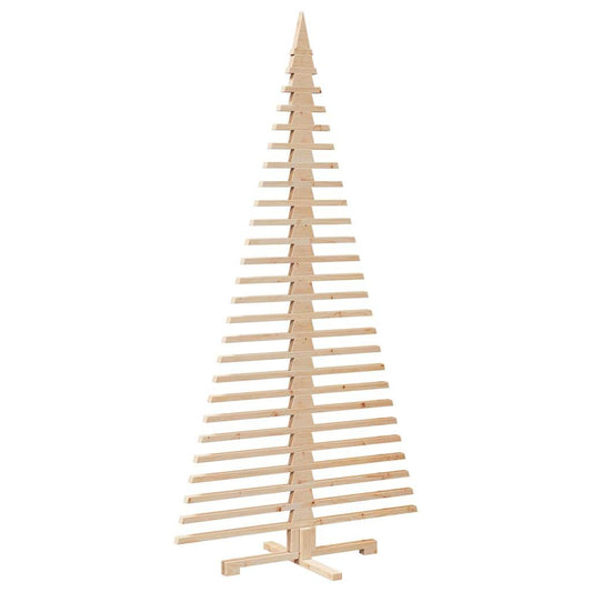 vidaXL Wooden Christmas Tree for Decoration 210 cm Solid Wood Pine