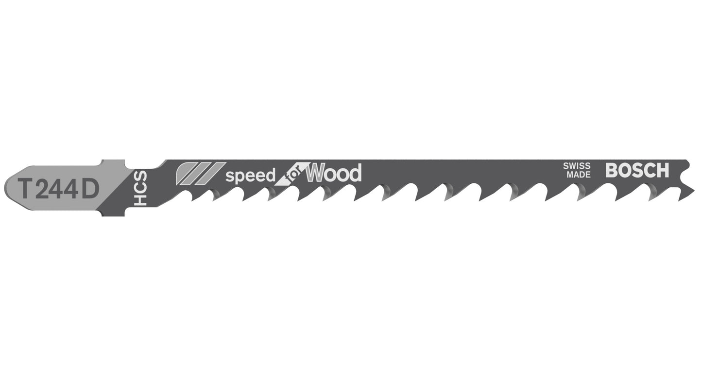 BOSCH JIGSAW BLADE T 244 D SPEED WOOD