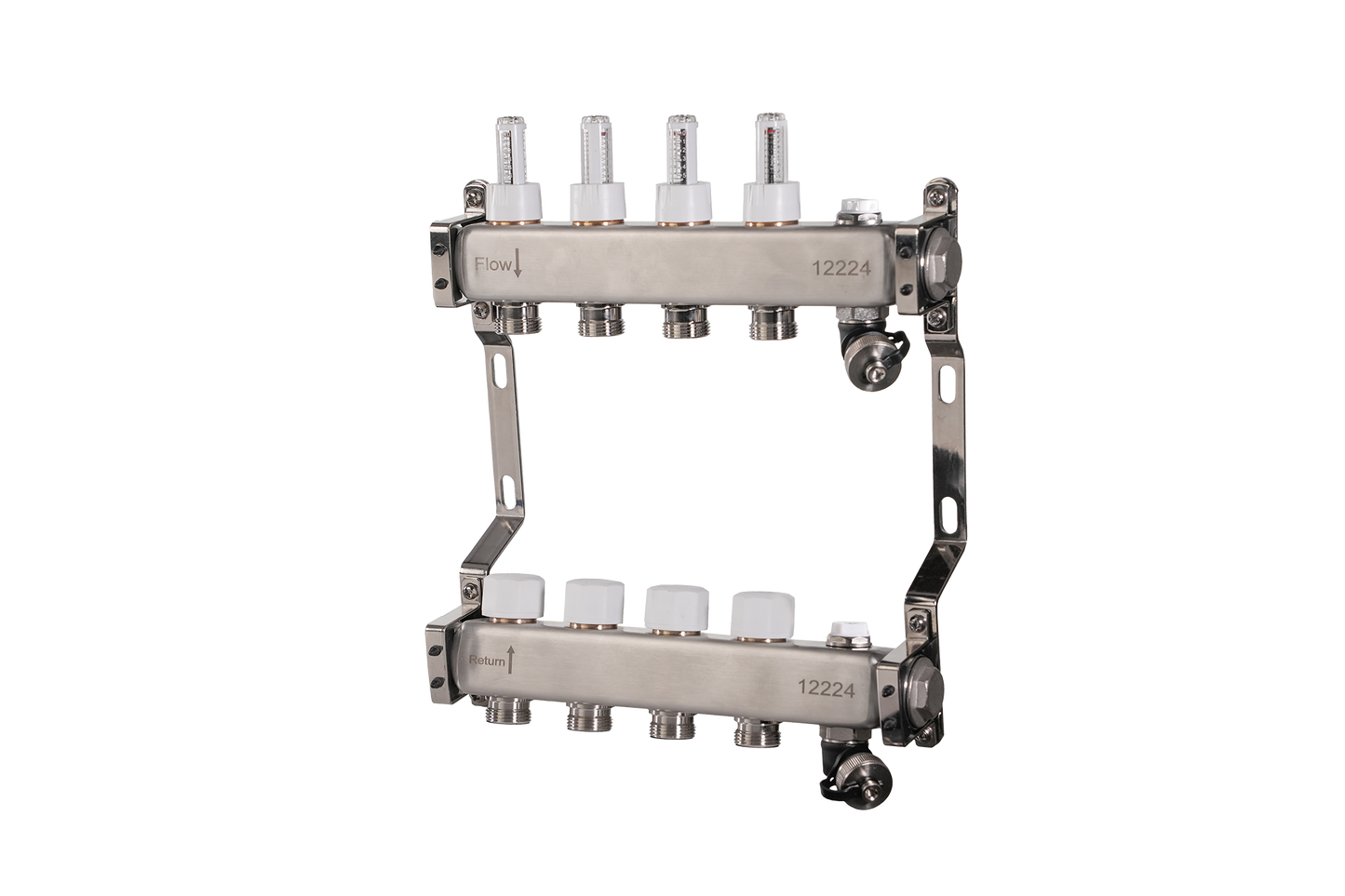 1" UFH MANIFOLD 4 CIRCUIT NO BALL VALVES