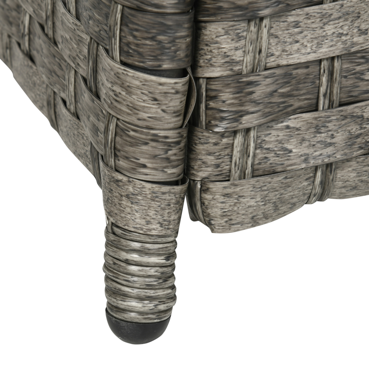 Outsunny 7 Pieces Rattan Garden Furniture Set w/ 50,000 BTU Gas Fire Pit Table