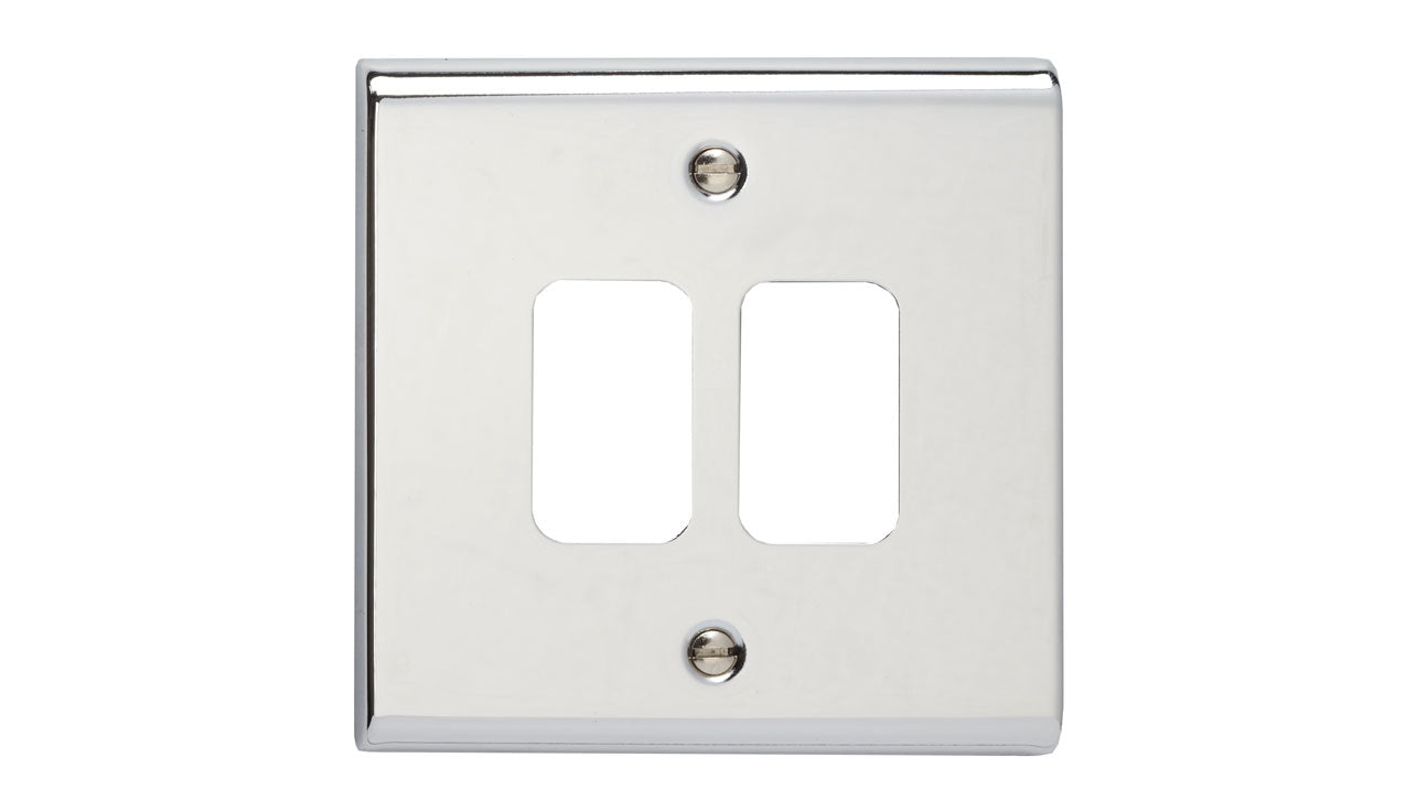SLIMLINE DECOR 2 GANG GRID CHRM G3422CH