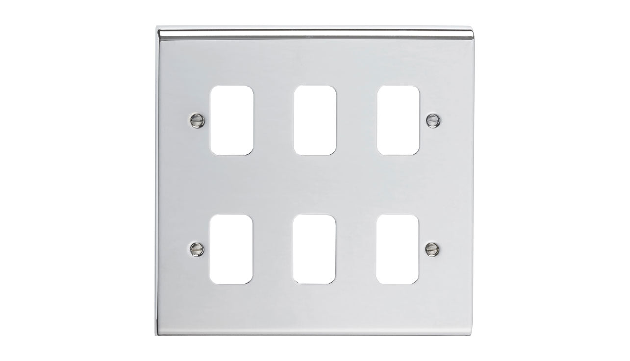 SLIMLINE DECOR 6 GANG GRID CHRM G3425CH