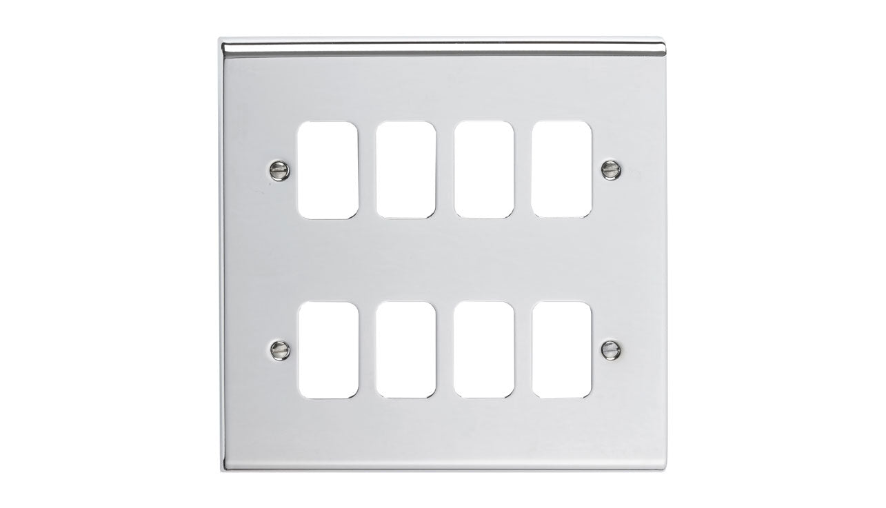 SLIMLINE DECOR 8 GANG GRID CHRM G3426CH