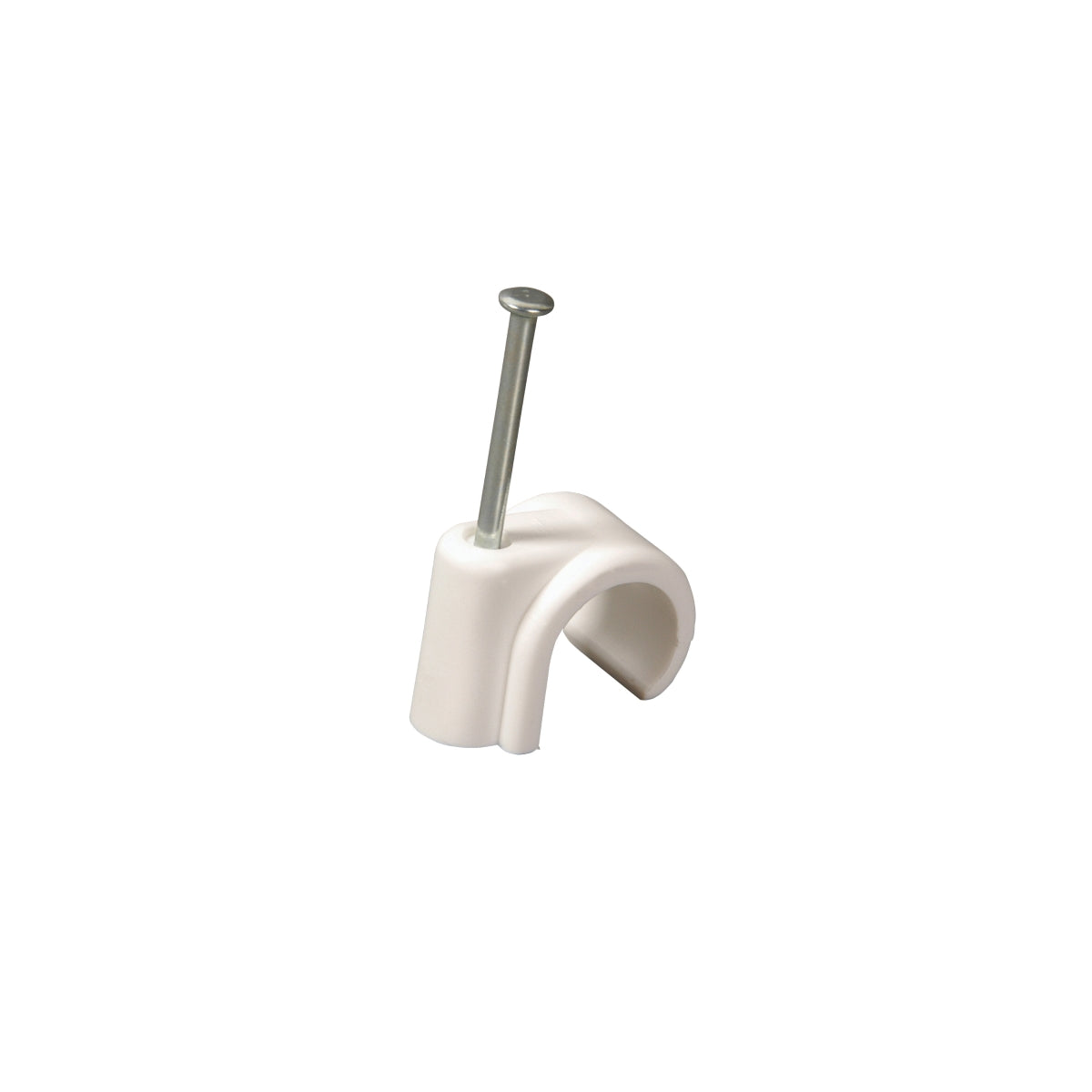 4TRADE 15MM NAIL-IN CLIP WHITE PK 100