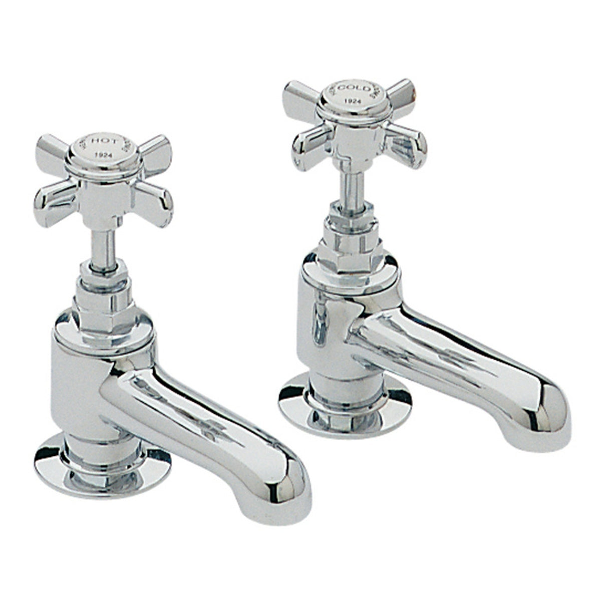 STRATFORD BATH PILLAR TAPS CP