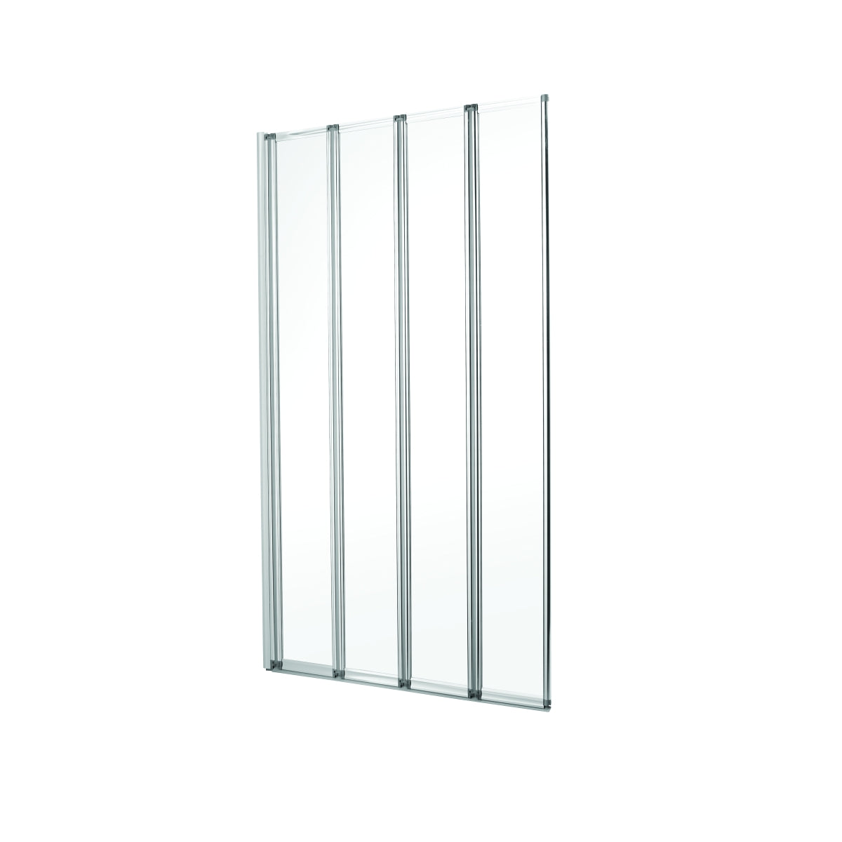 4 FOLD CHROME FRAME BATH SCREEN