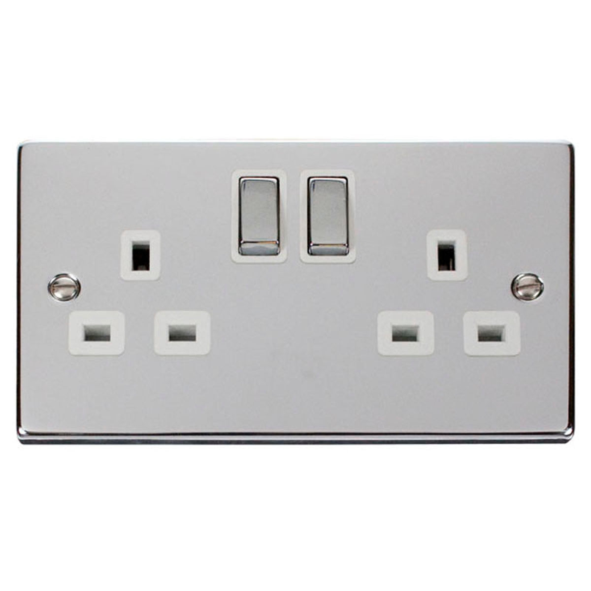DECO VPCH536WH 13A INGOT 2 GANG DOUBLE P