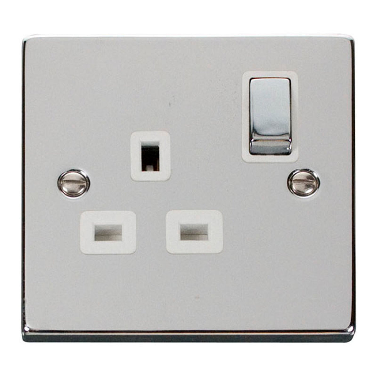 DECO VPCH535WH 13A INGOT 1 GANG DOUBLE P