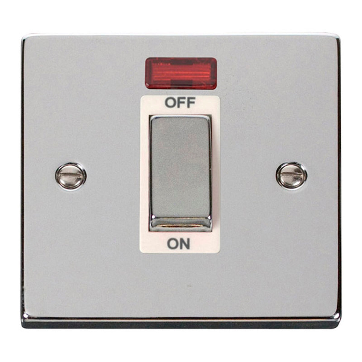DECO VPCH501WH 45A INGOT 1 GANG DOUBLE P