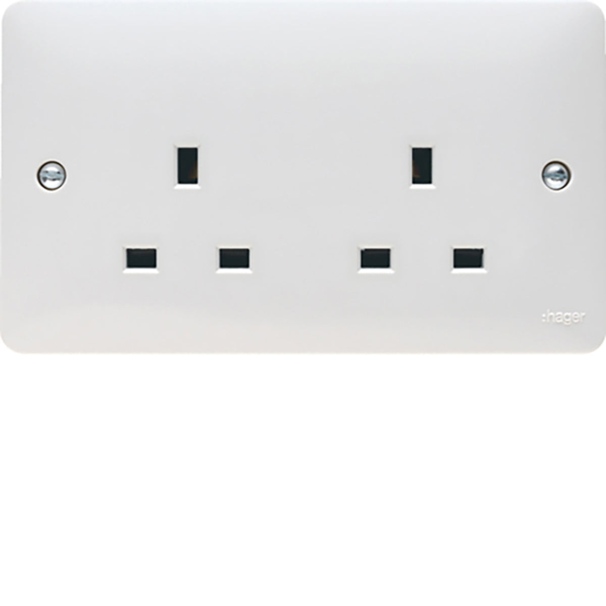 HAGER WMS82 13A 2 GANG UNSWITCHED SOCKE