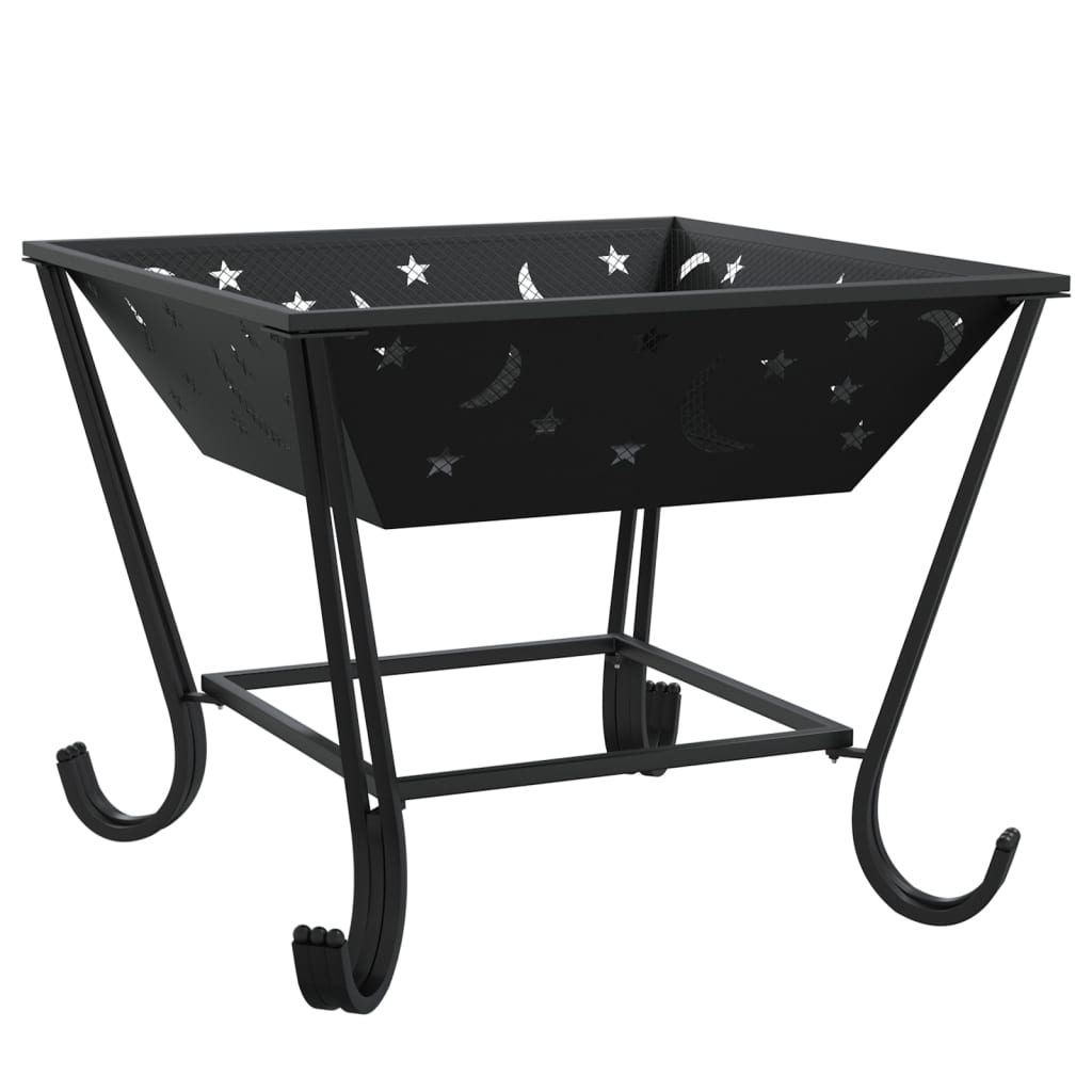 vidaXL Fire Pit with Poker 50 cm XXL Steel
