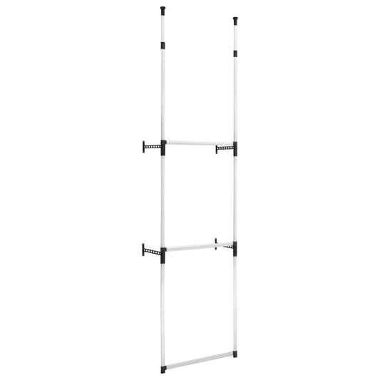 Telescopic Wardrobe System with Rods Aluminium