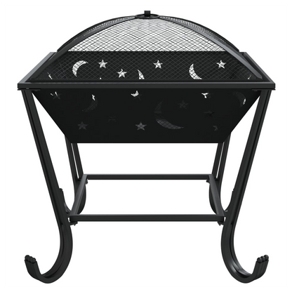 vidaXL Fire Pit with Poker 50 cm XXL Steel