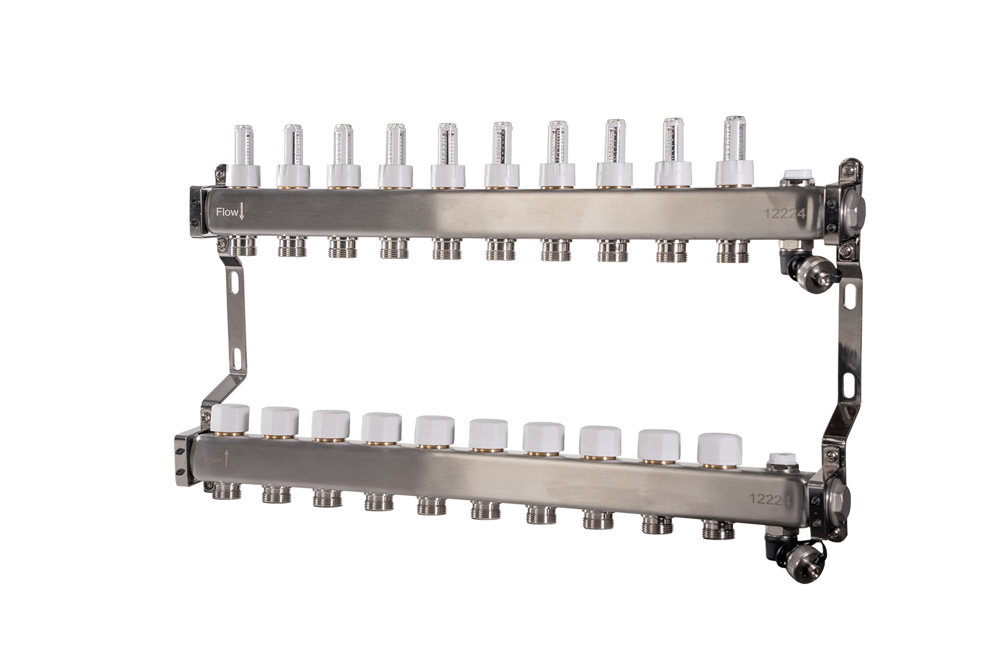 1" UFH MANIFOLD 10 CIRCUIT NO BALL VLVES