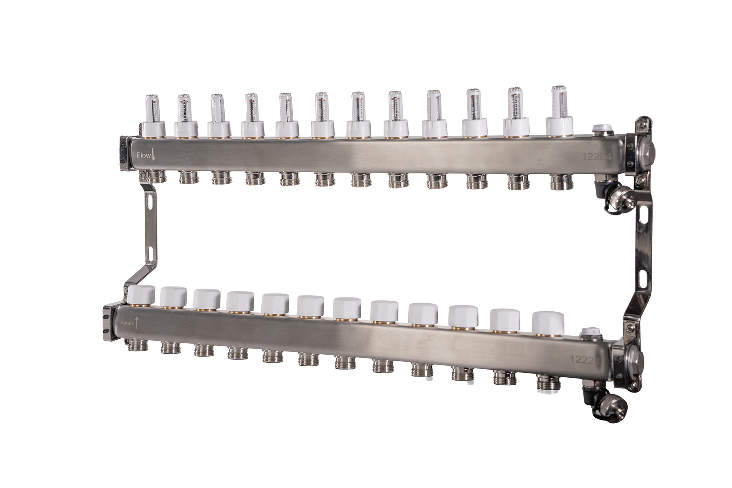 1" UFH MANIFOLD 12 CIRCUIT NO BALL VLVES