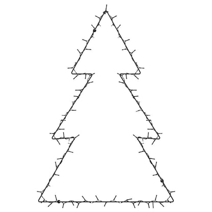 vidaXL Christmas Lights Christmas Tree Silhouette 115 LEDs Warm White