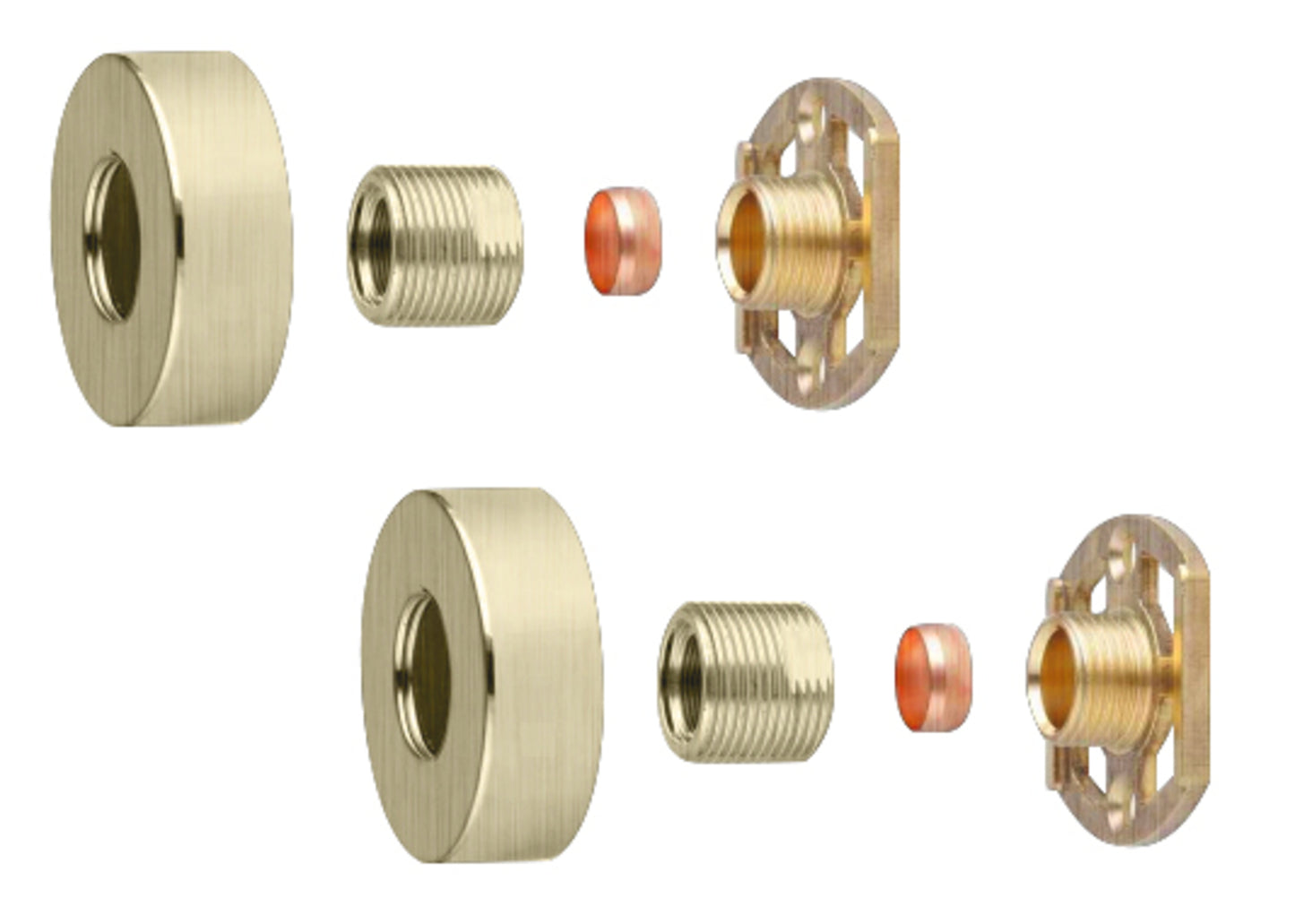 FAST FIX KIT ROUND COVER BRUSHED BRASS