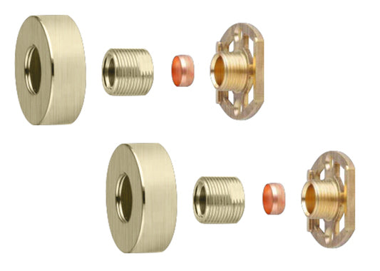 FAST FIX KIT ROUND COVER BRUSHED BRASS
