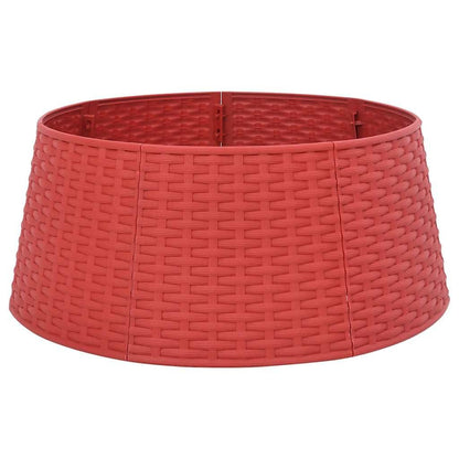 vidaXL Christmas Tree Skirt Red Ø56x23 cm Plastic