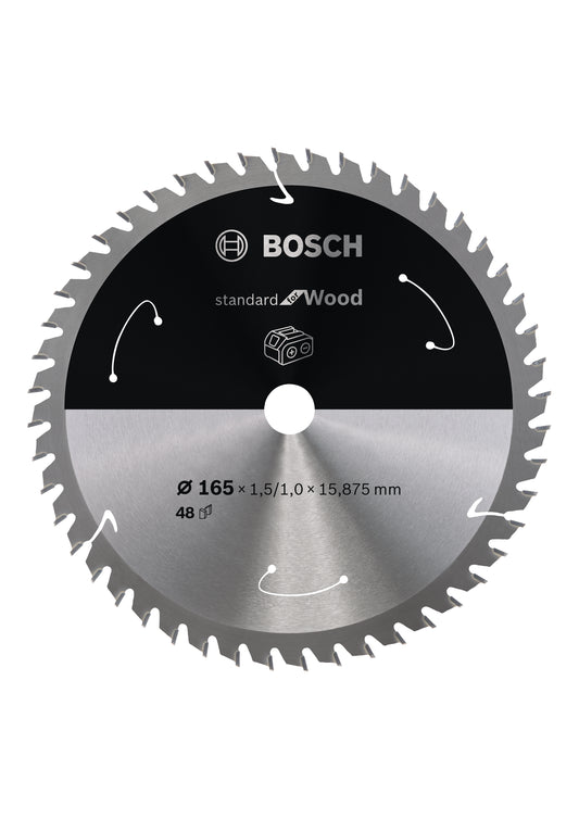 WOOD CIRC BLADE 165X1.5/1X15.875 T48