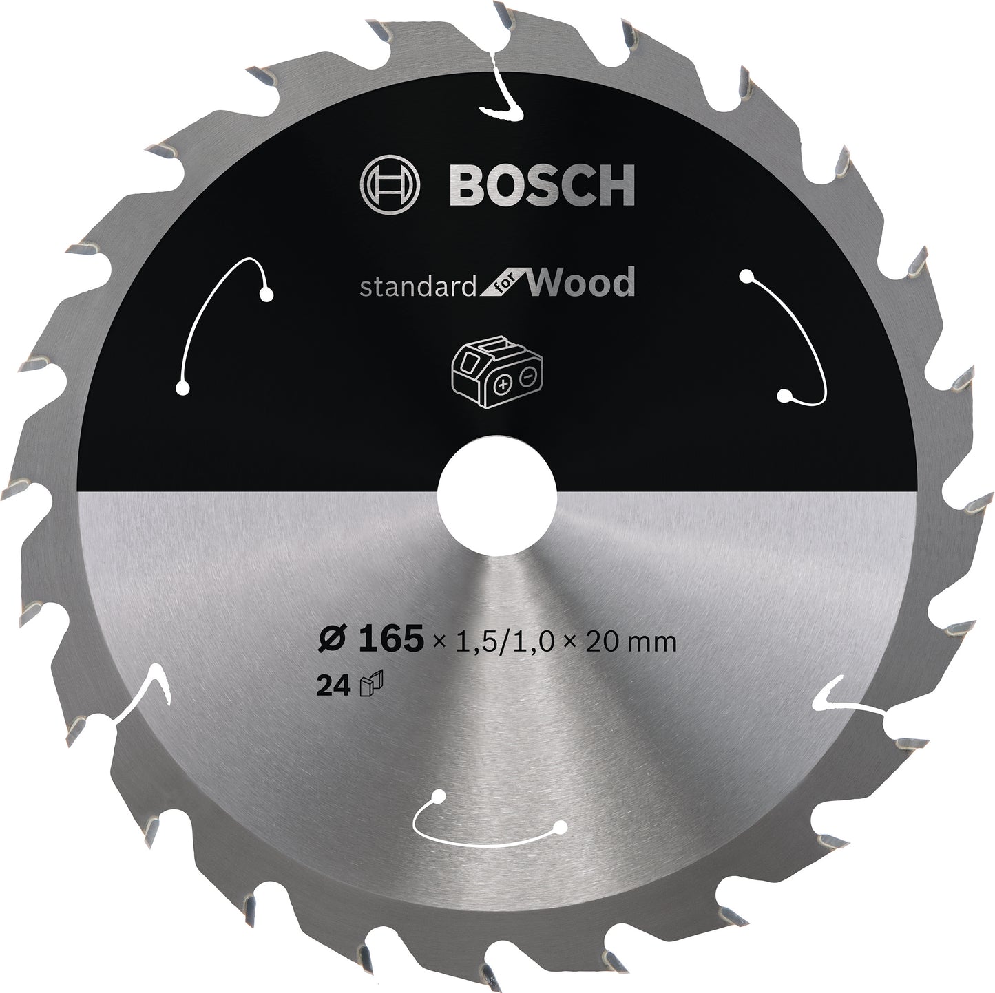 WOOD CIRC SAW BLADE 165X1.5/1X20 T24