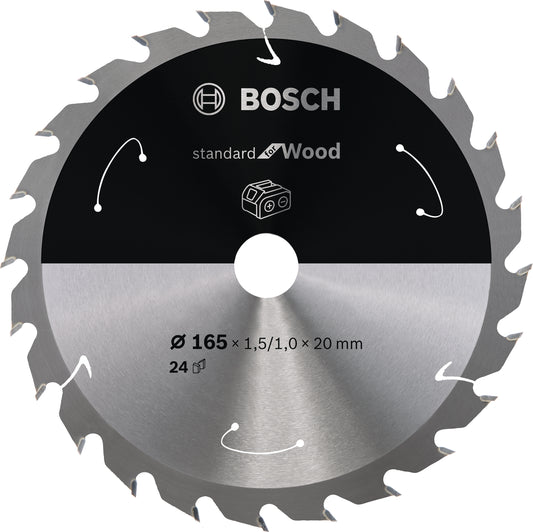 WOOD CIRC SAW BLADE 165X1.5/1X20 T24