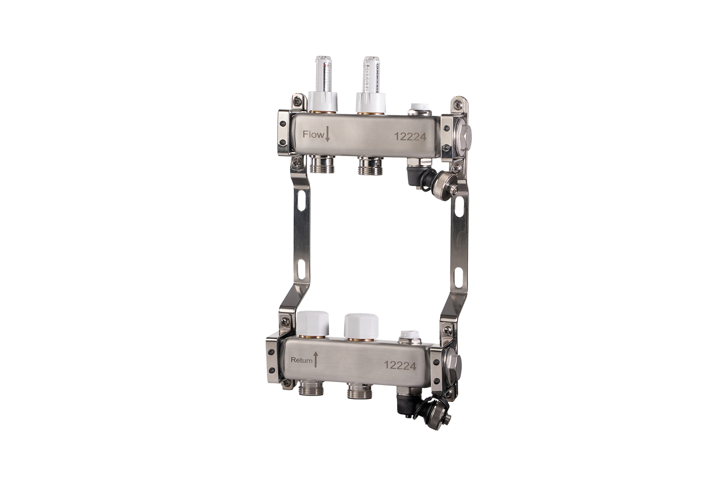 1" UFH MANIFOLD 2 CIRCUIT NO BALL VALVES