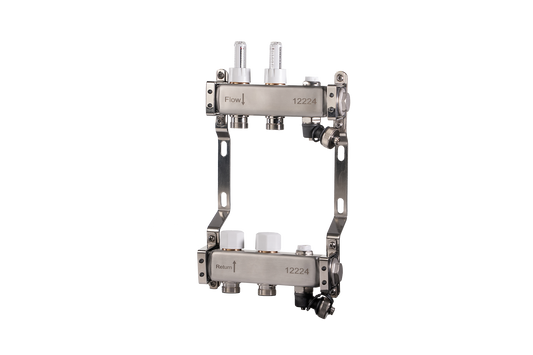 1" UFH MANIFOLD 2 CIRCUIT NO BALL VALVES