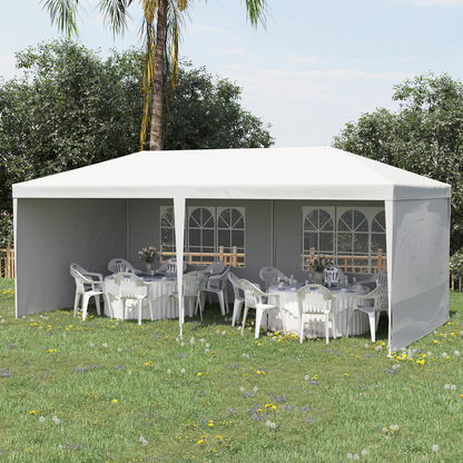 6m x 3m Garden Gazebo Marquee Canopy Party Tent Canopy Patio White