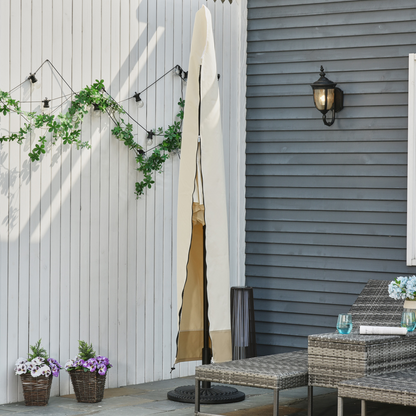 Outdoor Parasol Cover Umbrella Garden Furniture Protection Wind Rain