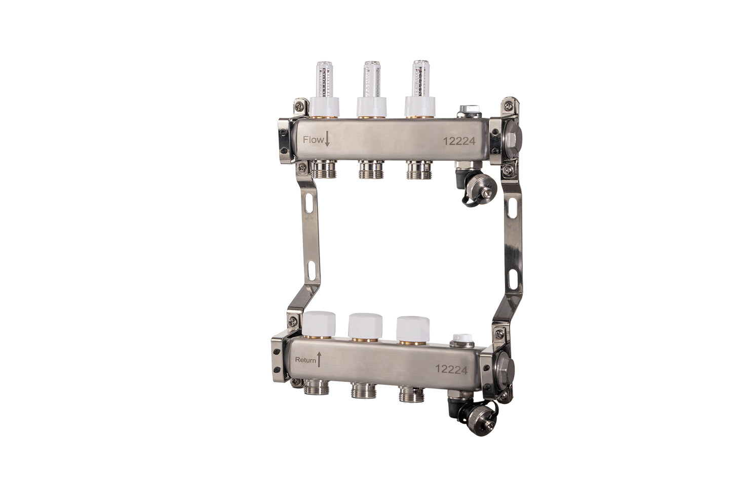 1" UFH MANIFOLD 3 CIRCUIT NO BALL VALVES
