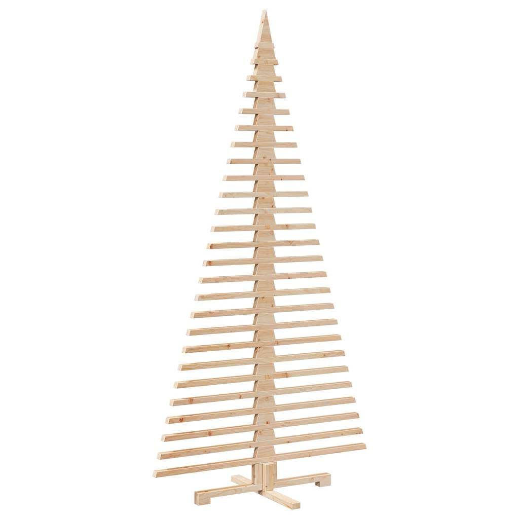 vidaXL Wooden Christmas Tree for Decoration 210 cm Solid Wood Pine