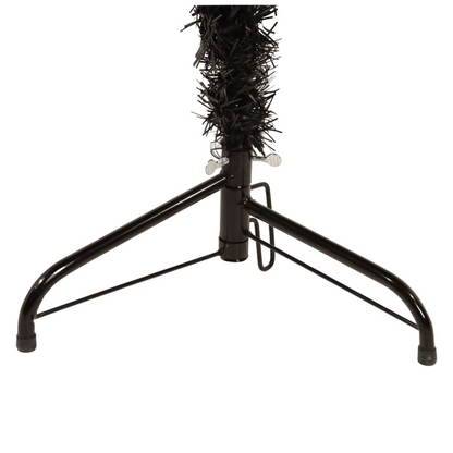 vidaXL Slim Artificial Half Christmas Tree with Stand Black 180 cm