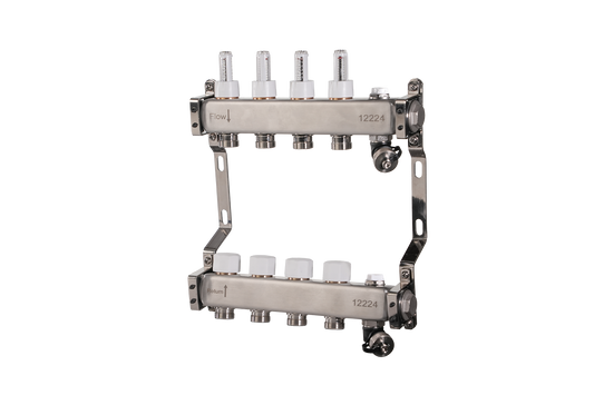 1" UFH MANIFOLD 4 CIRCUIT NO BALL VALVES