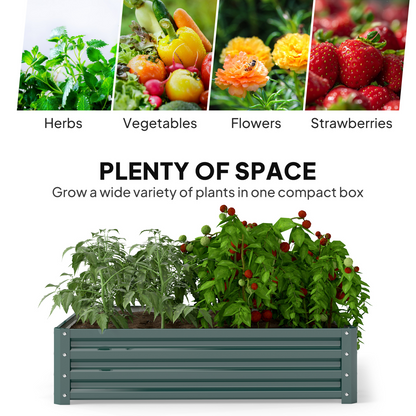 Raised Garden Bed Gardner Frame Outdoor Planter Kit Flower Vegetables Green