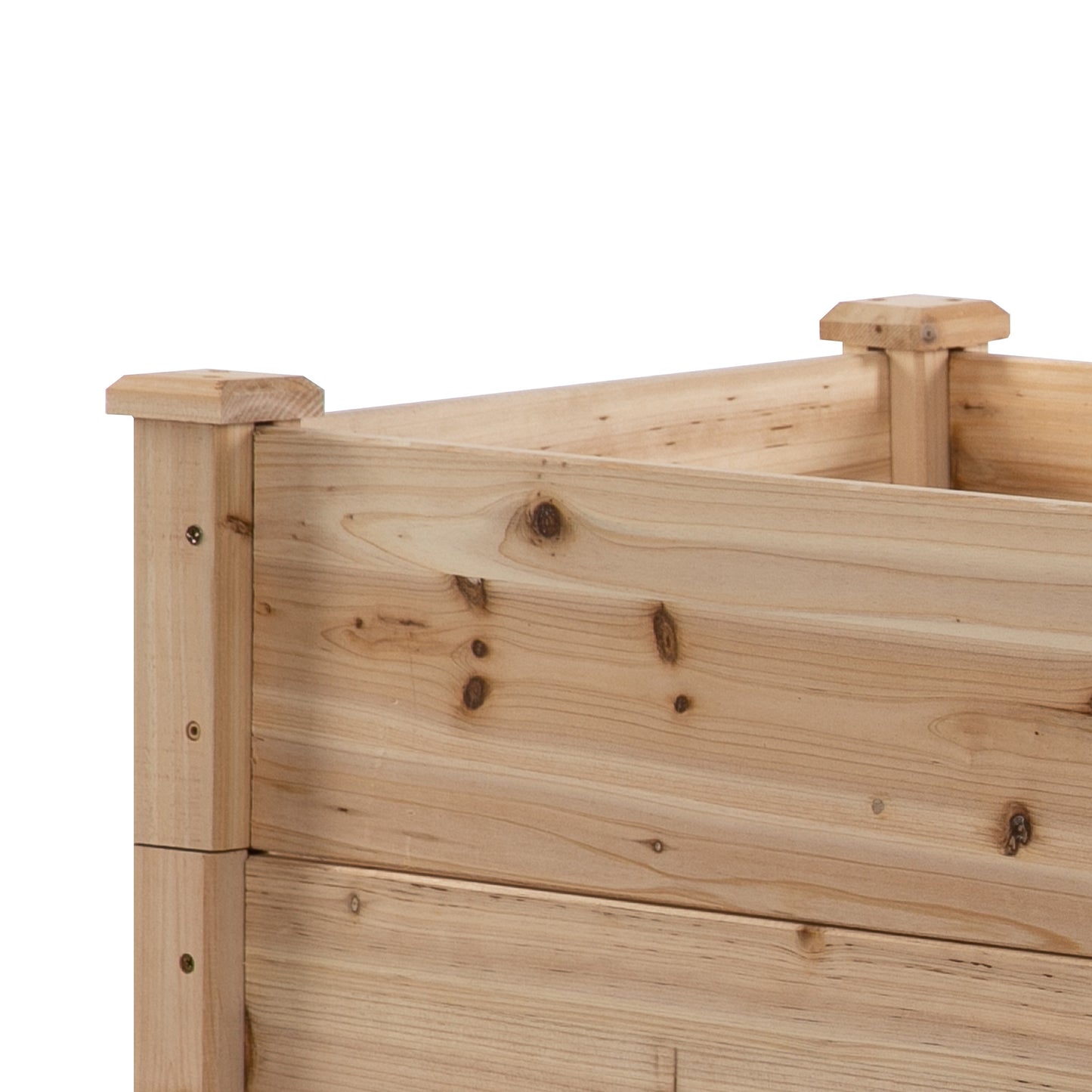 Wooden Raised Bed 3-Tier Planter Kit Elevated Plant Box 124x124x56cm