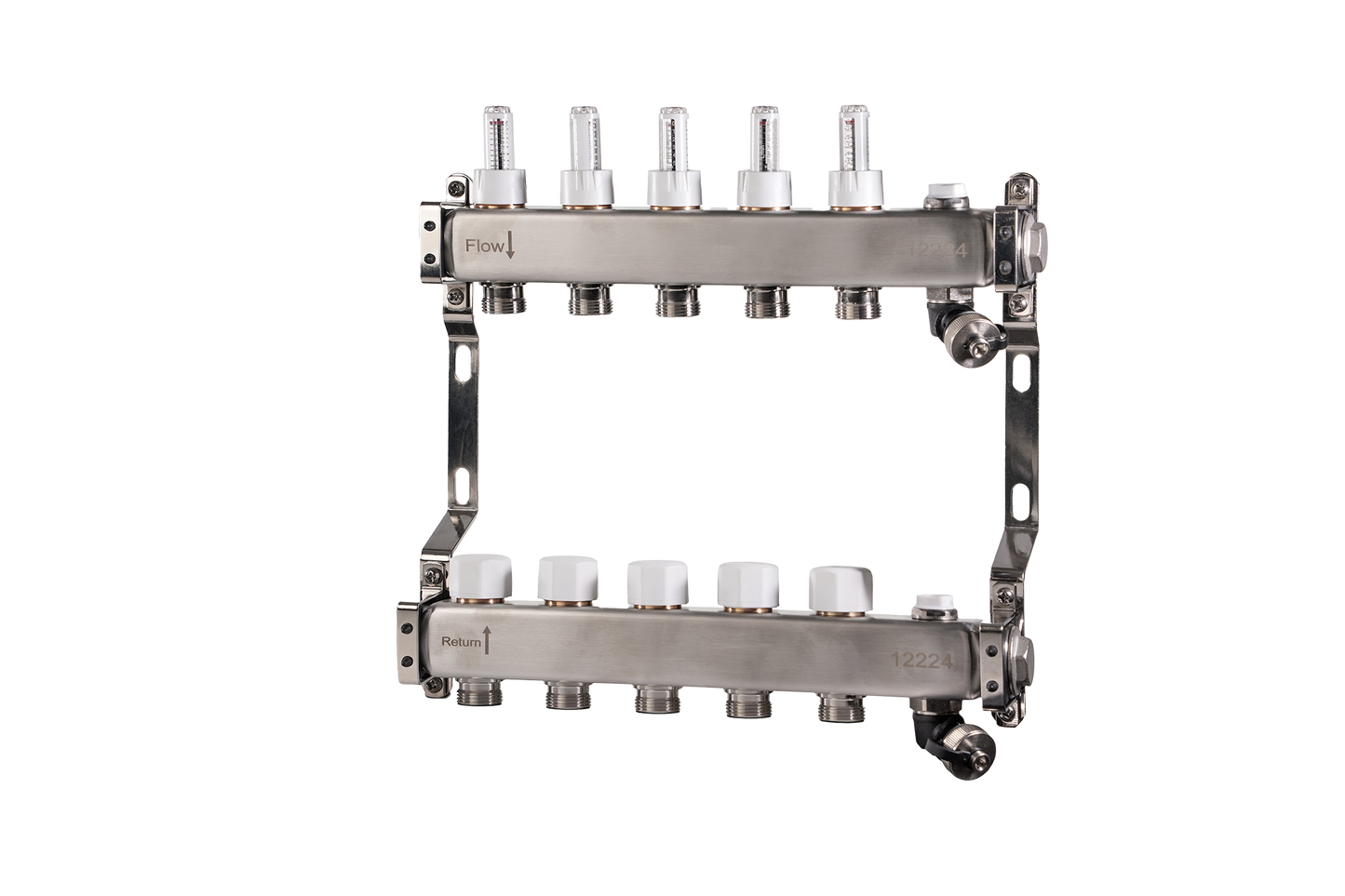 1" UFH MANIFOLD 5 CIRCUIT NO BALL VALVES
