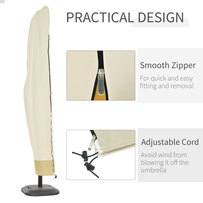 Outdoor Parasol Cover Umbrella Garden Furniture Protection Wind Rain