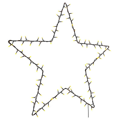 vidaXL Christmas Lights Star Silhouette 115 LEDs Warm White