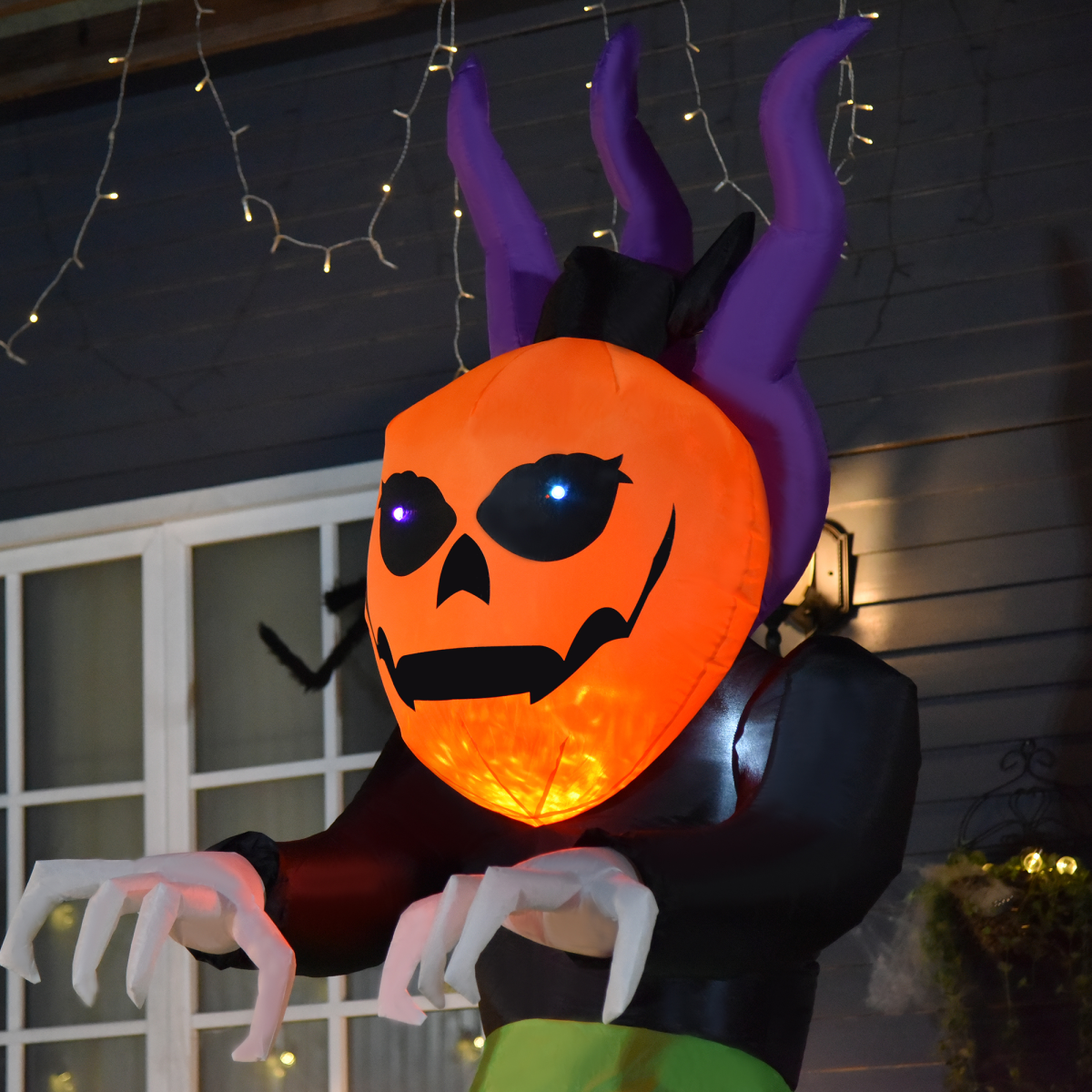 Halloween Pumpkin Ghost Inflatable LED Lighting Scary Ghoul Outdoor Kids Party