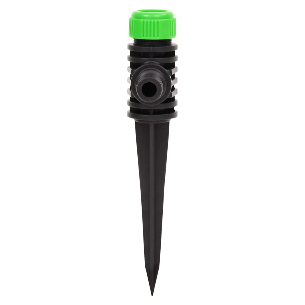 vidaXL Rotating Sprinklers 6 pcs Green and Black 3x6x19.5 cm ABS & PP