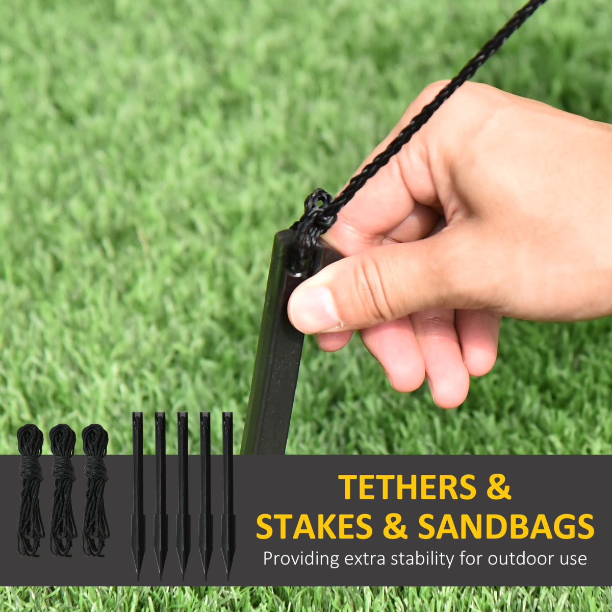 HOMCOM Inflatable 2.1m Tall Pumpkin Man Halloween Yard Decoration Light Up