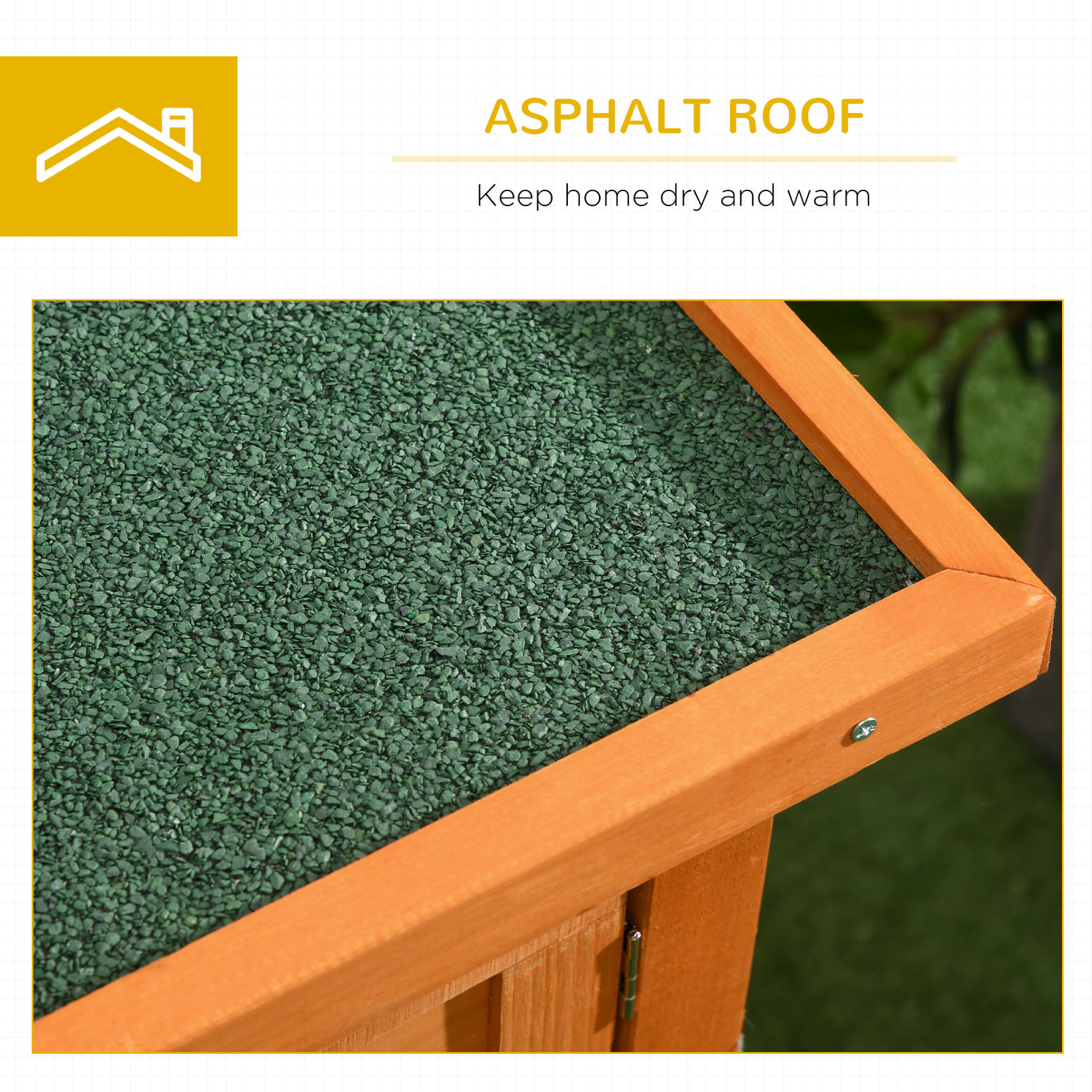 Rabbit Hutch Bunny Cage Guinea Pig Elevated House Wood Outdoor Garden Pawhut