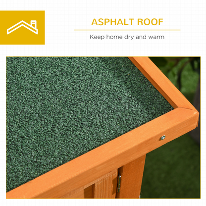 Rabbit Hutch Bunny Cage Guinea Pig Elevated House Wood Outdoor Garden Pawhut