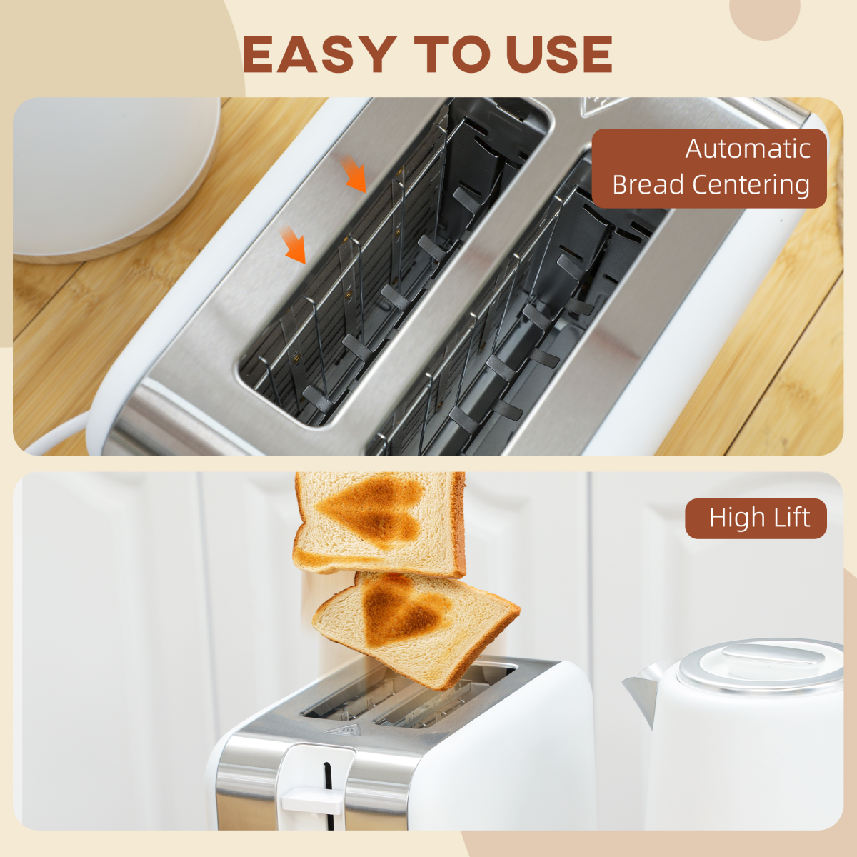 Efficient Kettle & Toaster Set - Quick Boil & Perfect Toast Every Time