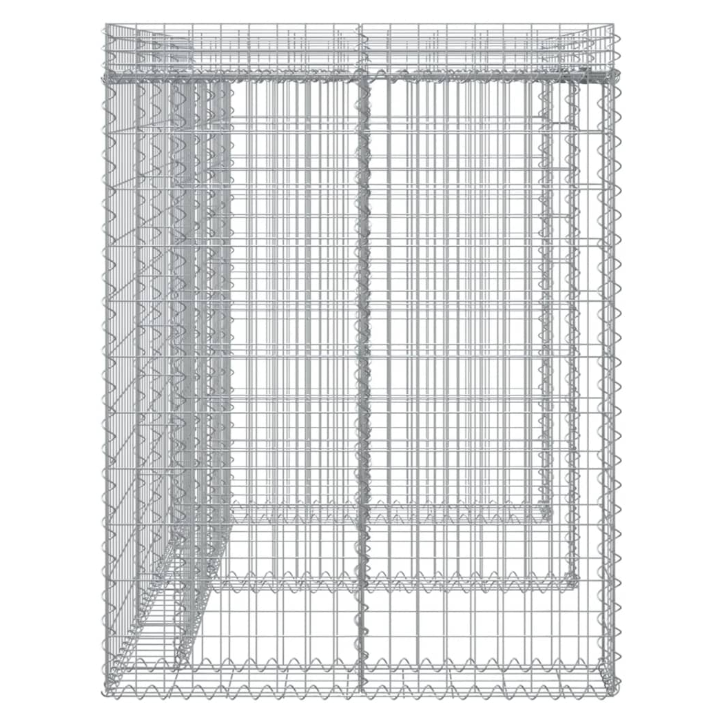Gabion Wall for Garbage Bin 192x91x120 cm Galvanised Iron