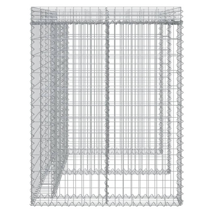 Gabion Wall for Garbage Bin 192x91x120 cm Galvanised Iron