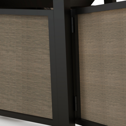 Outsunny Gas Fire Pit Table with 50,000 BTU Burner, Cover, Glass Beads, Brown