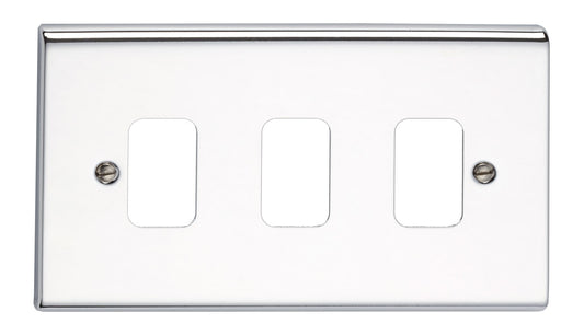 SLIMLINE DECOR 3 GANG GRID CHRM G3423CH