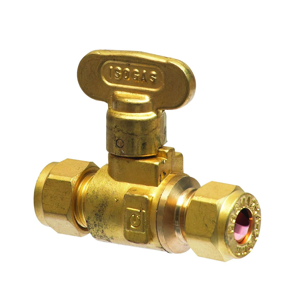 ISOGAS 8MM ISOLATING VALVE GC802 BRASS